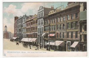 Main Street Worcester Massachusetts 1905c Tuck postcard