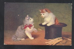 CUTE CATS KITTENS PLAYING BLACK TOP HAT GLOVES COPE COLORADO DALZIEL 1909