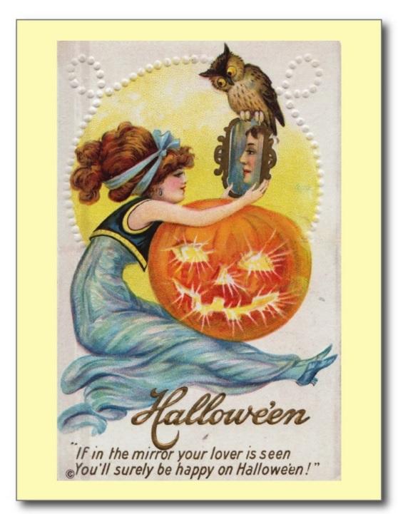 Halloween If Your Lover Is Seen in Mirror REPRO Vintage