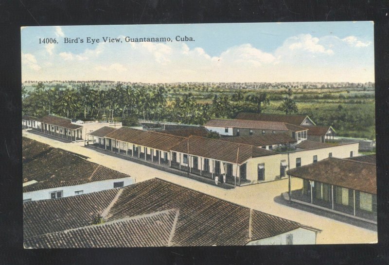 GUANTANAMO BAY CUBA BIRDSEYE VIEW PRISON PENITENTIARY VINTAGE POSTCARD