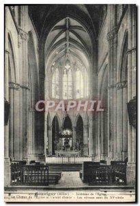 Old Postcard Souvigny Interior of & # 39Eglise The choir of & # & # 39eglise ...