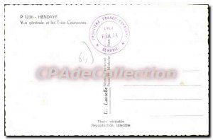 Old Postcard Hendaye Vue Generale And The Three Crowns