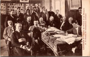 VINTAGE POSTCARD GROUP OF MEDICAL LUMINARIES AT THE HOLY CITY OF LOURDES FRANCE