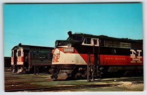 Railroad Postcard Train Railway Locomotive 2053 New Haven Chrome Budd Car 41