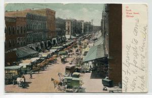 South Water Street Market Wagons Chicago Illinois 1908 postcard