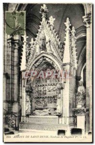 Postcard Abbey of Saint Denis Tomb of Dagobert the first