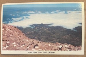 UNUSED POSTCARD - VIEW FROM PIKES PEAK, COLORADO