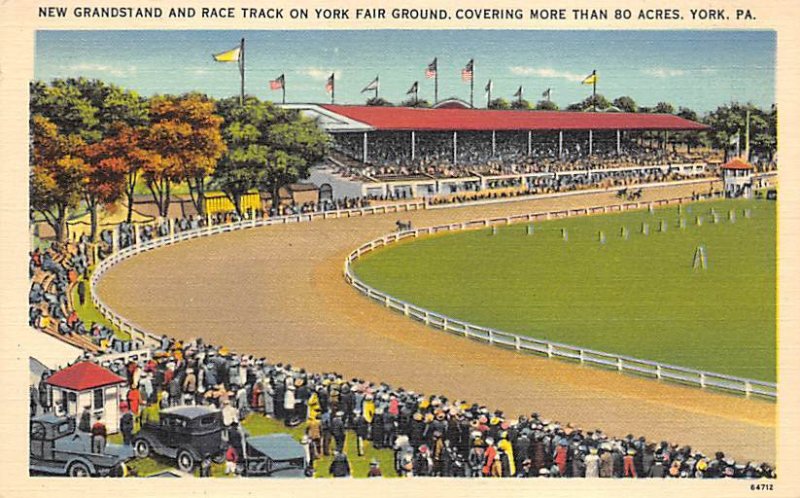 York, PA USA Horse Racing Unused 