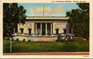 Vtg Atlanta Georgia GA Cyclorama Building at Grant Park 1940s Linen Postcard