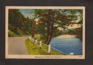 NH Greetings From Dover New Hampshire Linen Postcard Roadside