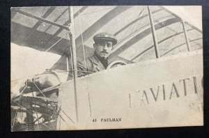 Mint France Real Picture Postcard Early Aviation Paulhan Pilot