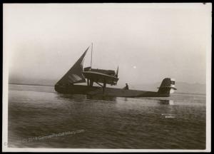 Germany Dornier Wal Airplane With Sail Original Photograph 65083