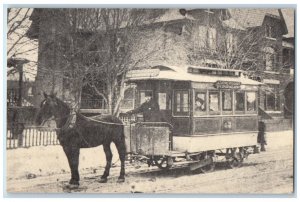 c1950's Horse Trolley Car First Street Railway Opened in Toronto Canada Postcard