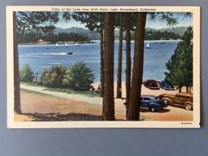 Lake Arrowhead CA Landscape Linen Postcard A1141091950