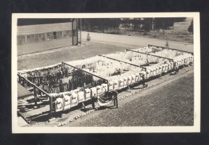 RPPC FARRAGUT IDAHO U.S. ARMY BASE LAUNDRY STATION VINTAGE REAL PHOTO POSTCARD