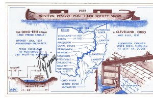 Western Reserve Postcard Society Show Cleveland Ohio, 1982, Deltiology. Map
