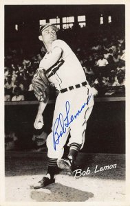 Bob Lemon Cleveland Indians Baseball Autograph Official Postcard