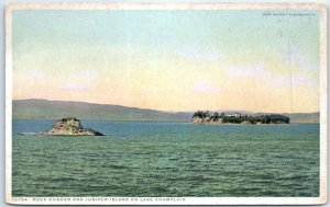 Postcard - Rock Dunder & Juniper Island on Lake Champlain