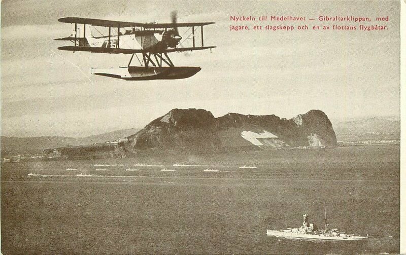 Aviation Seaplane Sweden Ship 1920s RPPC Photo Postcard 9071