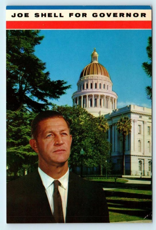 CALIFORNIA~Republican CANDIDATE  JOE SHELL  c1960s Political Postcard