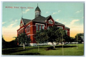 c1910's McKinley School Building Exterior Newton Kansas KS Unposted Postcard