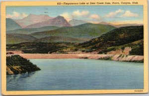 postcard Timpanogos Lake at Deer Creek Dam Provo Canyon Utah