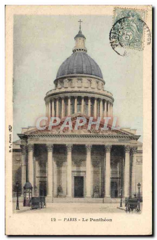 Postcard Old Paris Pantheon