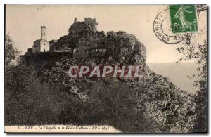 Old Postcard Eze Chapel and the Old Chateau