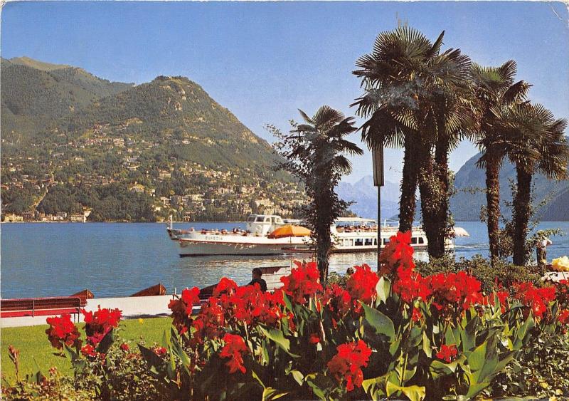 BF37481 switzerland lugano quai   Boat Ship Bateaux