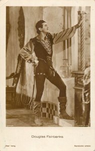 Douglas Fairbanks movie film star actor postcard