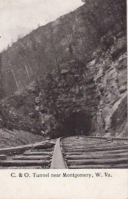 RAILROAD TUNNEL -- C&O Tunnel near MONTGOMERY, WV, postcard