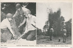 CAMP PEARY , Virginia , 1930-40s ; Seabees Demolition Practice