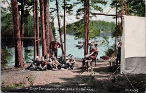 Camp Temagami Highlands of Ontario ON Boys Summer Camp c1906 Postcard H57