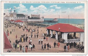 Boardwalk & Beach , WILDWOOD , New Jersey , PU-1930