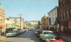 Waynesboro VA Business Section Storefronts Old Cars Note Convertible Postcard