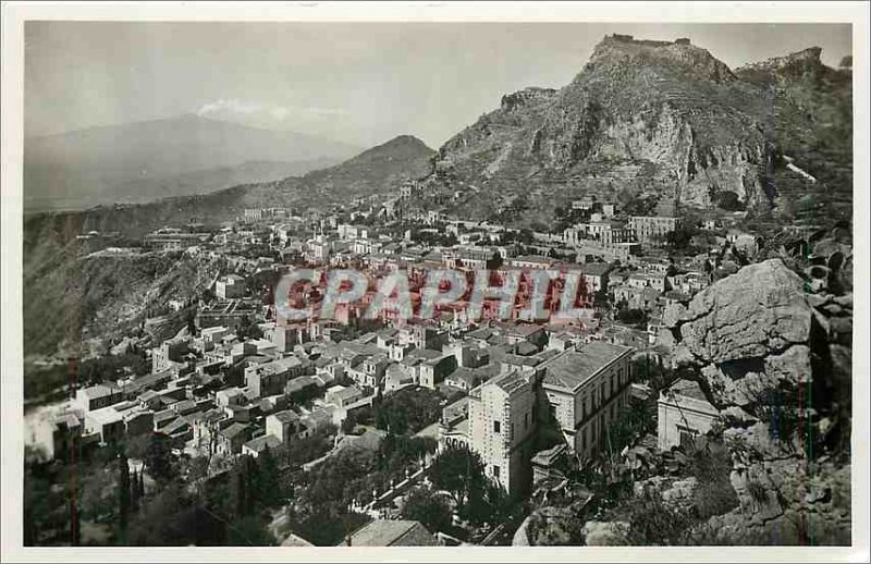 Old Postcard Panorama Taormina