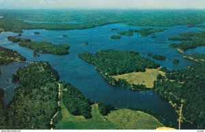 BEDFORD TOWNSHIP, Ontario, Canada, 1940-60s; Aerial View of Devil Lake in the...