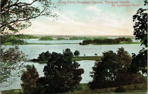 Kery Point Canadian Channel Thousand Islands St Lawrence River Antique Postcard  