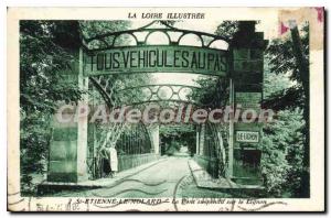 Postcard Old St Etienne Le Molard The Suspension Bridge on the lignon