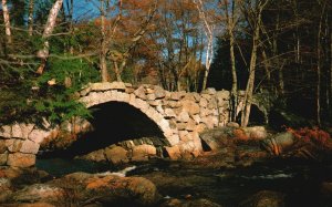 Vintage Postcard Stone Arch Bridge Twin Unique Structure Stoddard New Hampshire