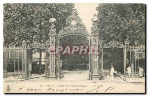 Old Postcard Grid Paris Parc Monceau