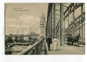 271229 GERMANY Cologne bridge SAUER Garage carriage Vintage PC