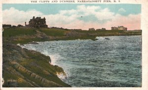 Vintage Postcard 1931 Scenic Cliffs & Dunmere Narragansett Pier Rhode Island RI