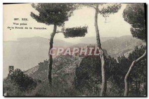 Old Postcard Eze View from the Corniche wheel