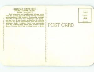 Unused Pre-1980 BOONE TAVERN RESTAURANT Berea Kentucky KY v7093