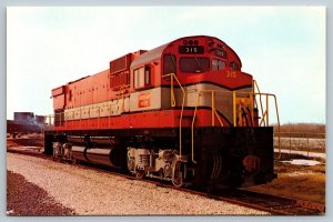 Railroad Locomotive Train Postcard - Green Bay & Western #315