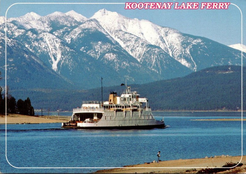 Canada British Columbia Kootenay Lake Ferry M V Anscomb