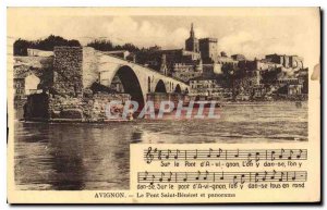 Postcard Old Avignon (Vaucluse) Le Pont St. Benezet and Panorama