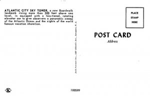 ATLANTIC CITY SKY TOWER Boardwalk New Jersey c1960s Vintage Postcard