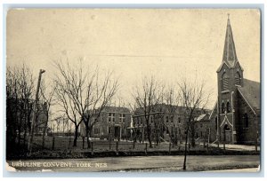 c1910's Ursuline Convent Exterior York Nebraska NE Unposted Vintage Postcard